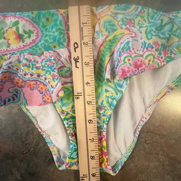 Ralph‎ Lauren Womens Paisley Ruffle Bikini Bottom, Size Medium - Picture 8 of 9